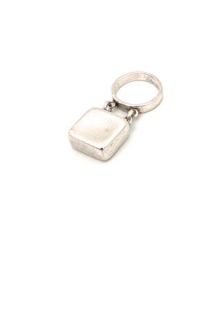 Georg Jensen Denmark vintage silver kinetic ring 143 Astrid Fog Scandinavian Modernist jewelry design