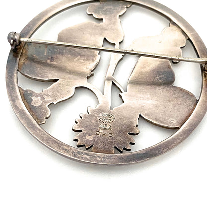 Georg Jensen large butterfly brooch #283 ~ Arno Malinowski