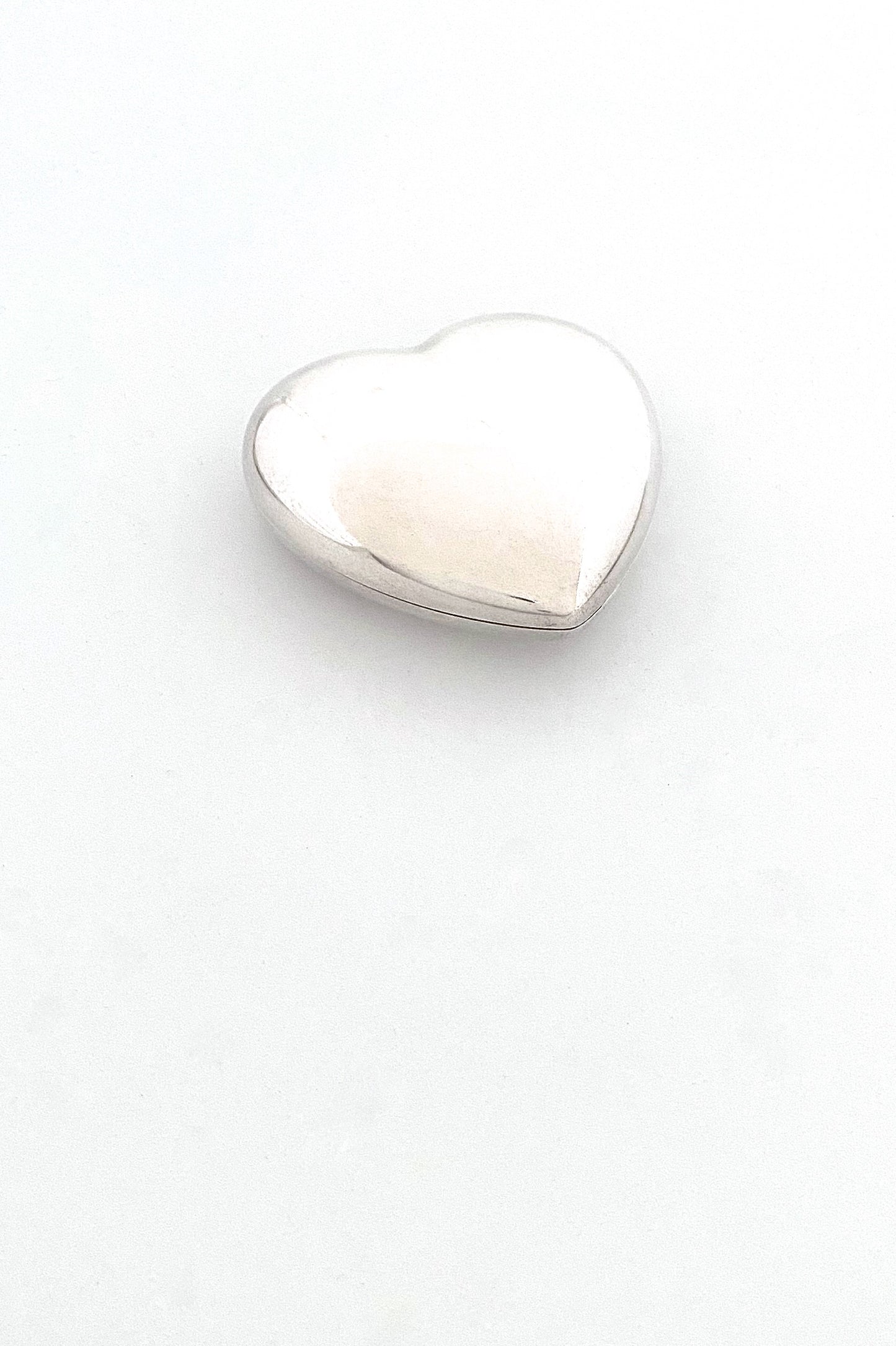 Georg Jensen Denmark vintage silver heart box Astrid Fog Scandinavian Modernist design