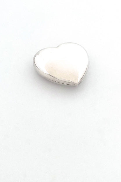 Georg Jensen Denmark vintage silver heart box Astrid Fog Scandinavian Modernist design