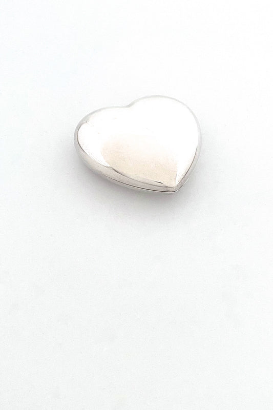 Georg Jensen Denmark vintage silver heart box Astrid Fog Scandinavian Modernist design