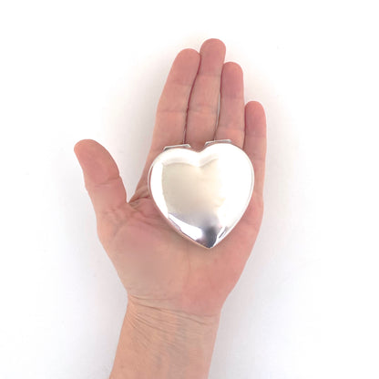 scale Georg Jensen Denmark vintage silver heart box Astrid Fog Scandinavian Modernist design
