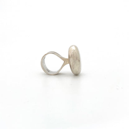 detail Georg Jensen Denmark vintage silver large ring 155 Vivianna Torun Scandinavian Modernist jewelry design
