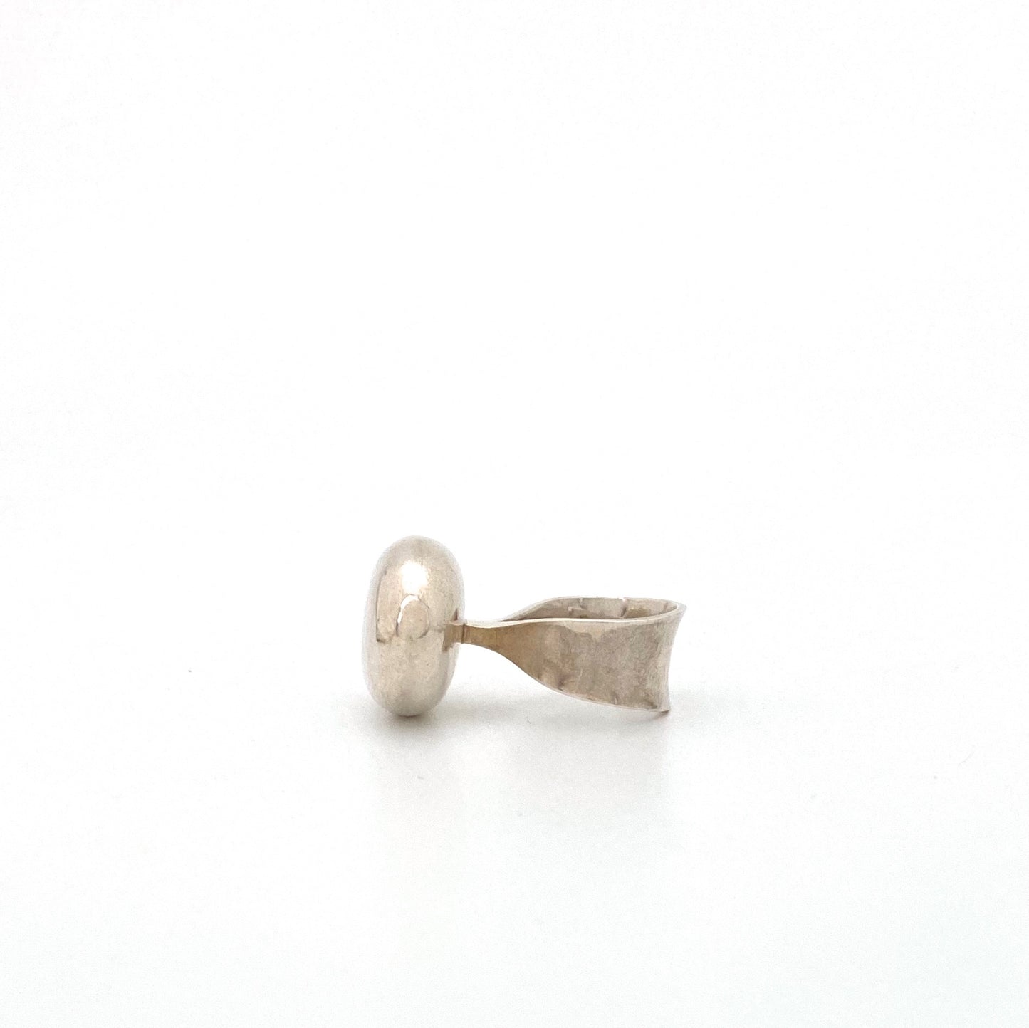 profile Georg Jensen Denmark vintage silver large ring 155 Vivianna Torun Scandinavian Modernist jewelry design