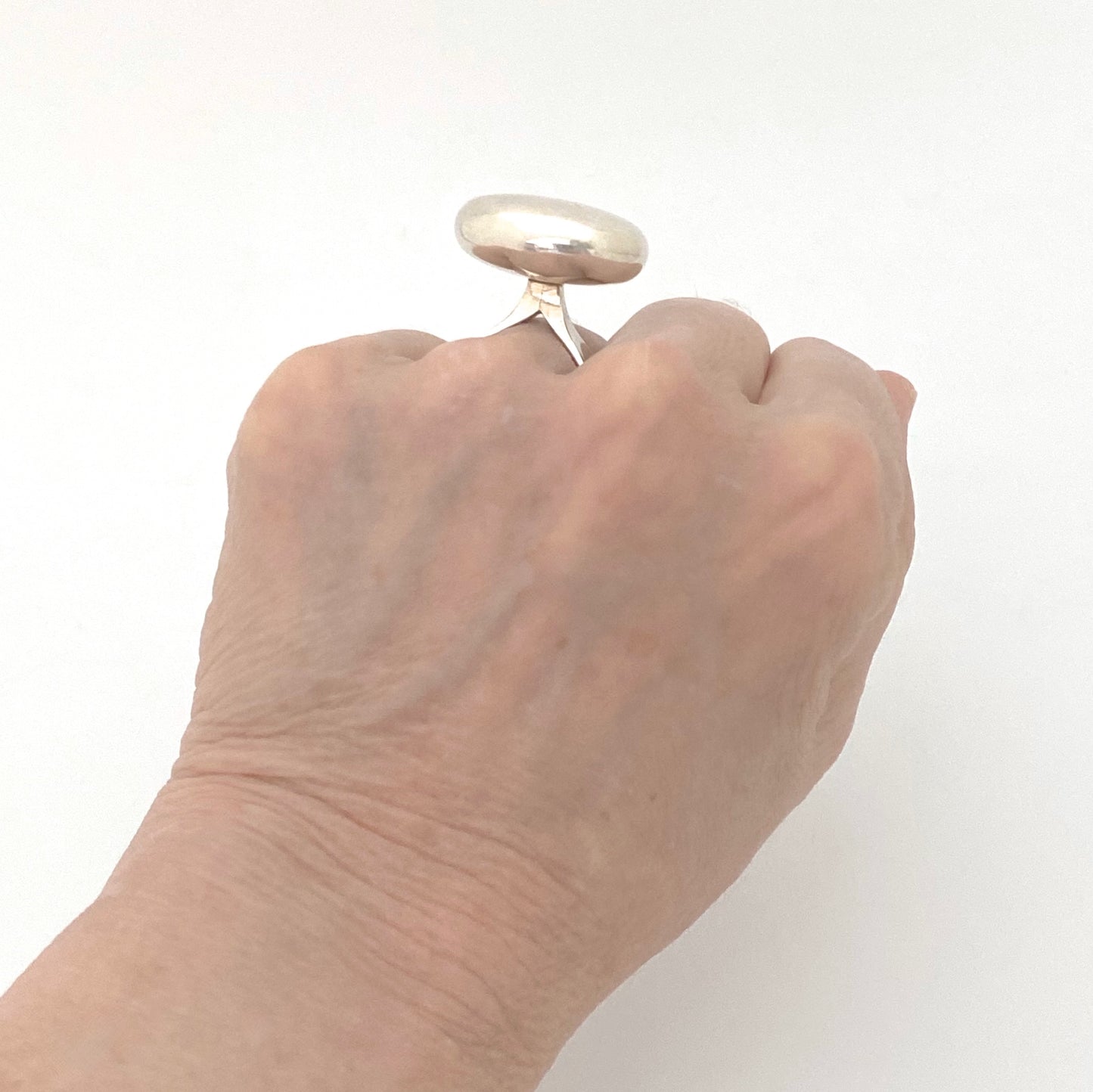 Georg Jensen large silver ring #155 ~ Vivianna Torun