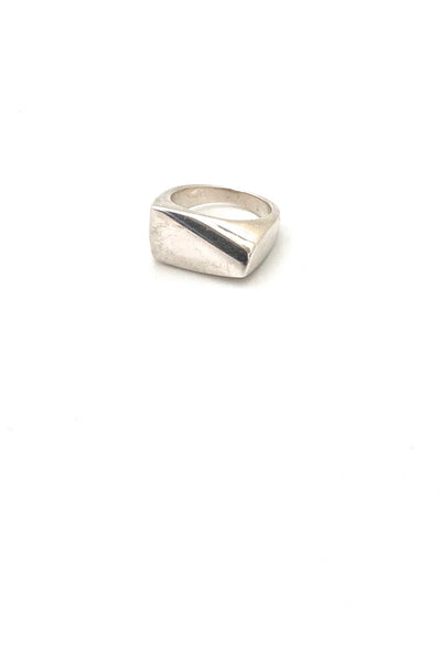 Georg Jensen Denmark vintage heavy silver ring 141 Henning Koppel Scandinavian Modernist jewelry design