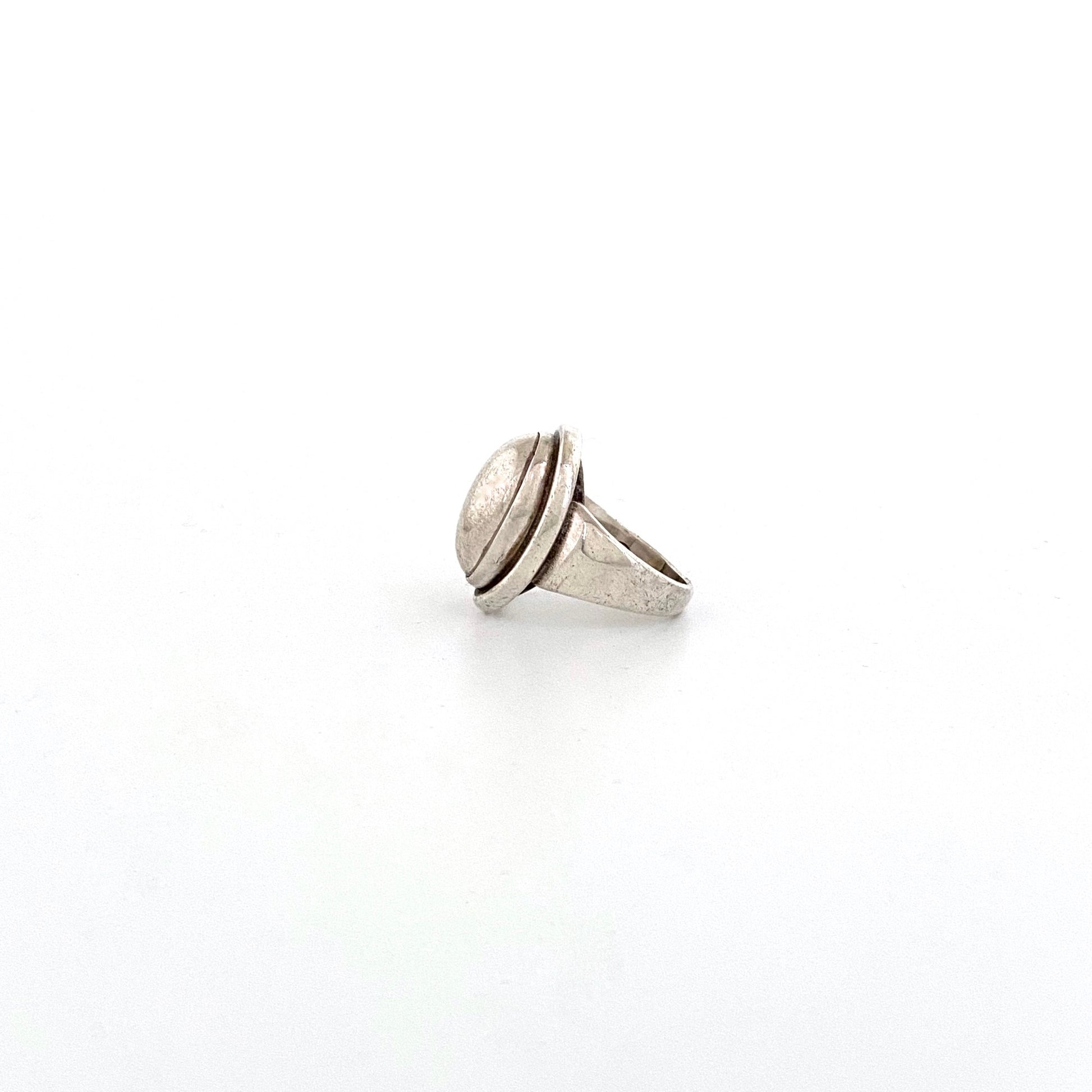 profile Georg Jensen Denmark vintage silver ring 46A Harald Nielsen Scandinavian Modernist jewelry design