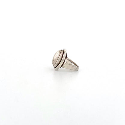 profile Georg Jensen Denmark vintage silver ring 46A Harald Nielsen Scandinavian Modernist jewelry design