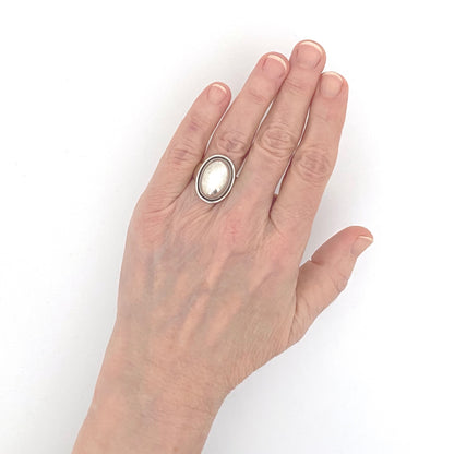 scale Georg Jensen Denmark vintage silver ring 46A Harald Nielsen Scandinavian Modernist jewelry design