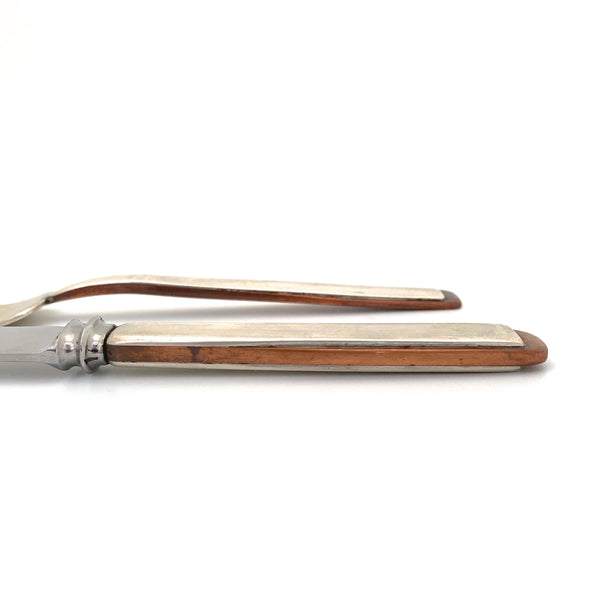 profile George Dancy Canada vintage silver copper hand wrought knife fork flatware Canadian Midcentury design