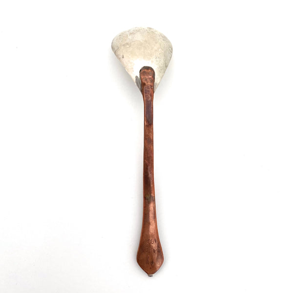 George Dancy Canada vintage silver & copper hand wrought condiment spoon ~ 1951