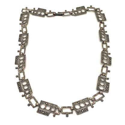 Guy Vidal brutalist pewter belt / necklace