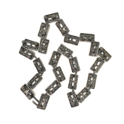 Guy Vidal brutalist pewter belt / necklace