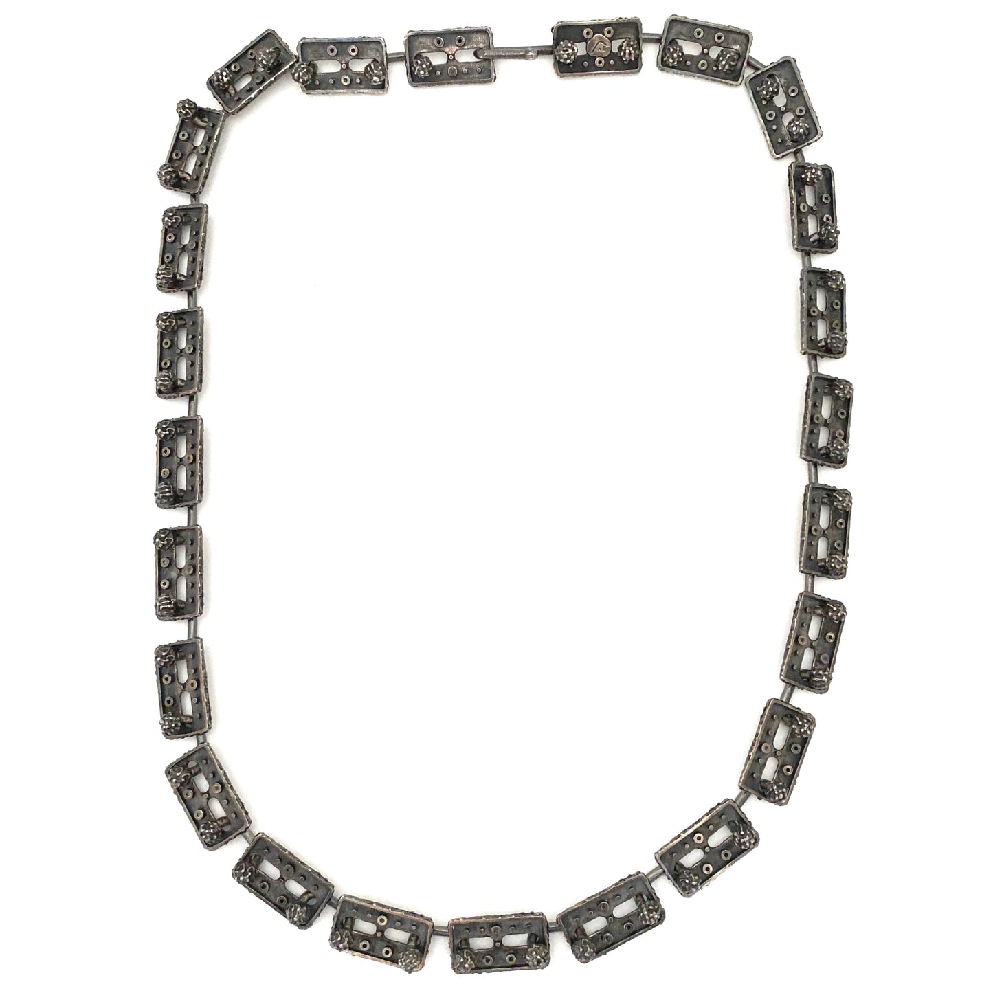 Guy Vidal brutalist pewter belt / necklace