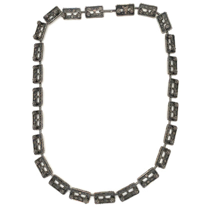 Guy Vidal brutalist pewter belt / necklace
