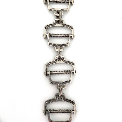 Guy Vidal brutalist pewter openwork belt / necklace
