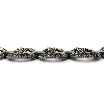 profile Guy Vidal Canada vintage brutalist pewter openwork panel link bracelet Canadian Modernist jewelry design