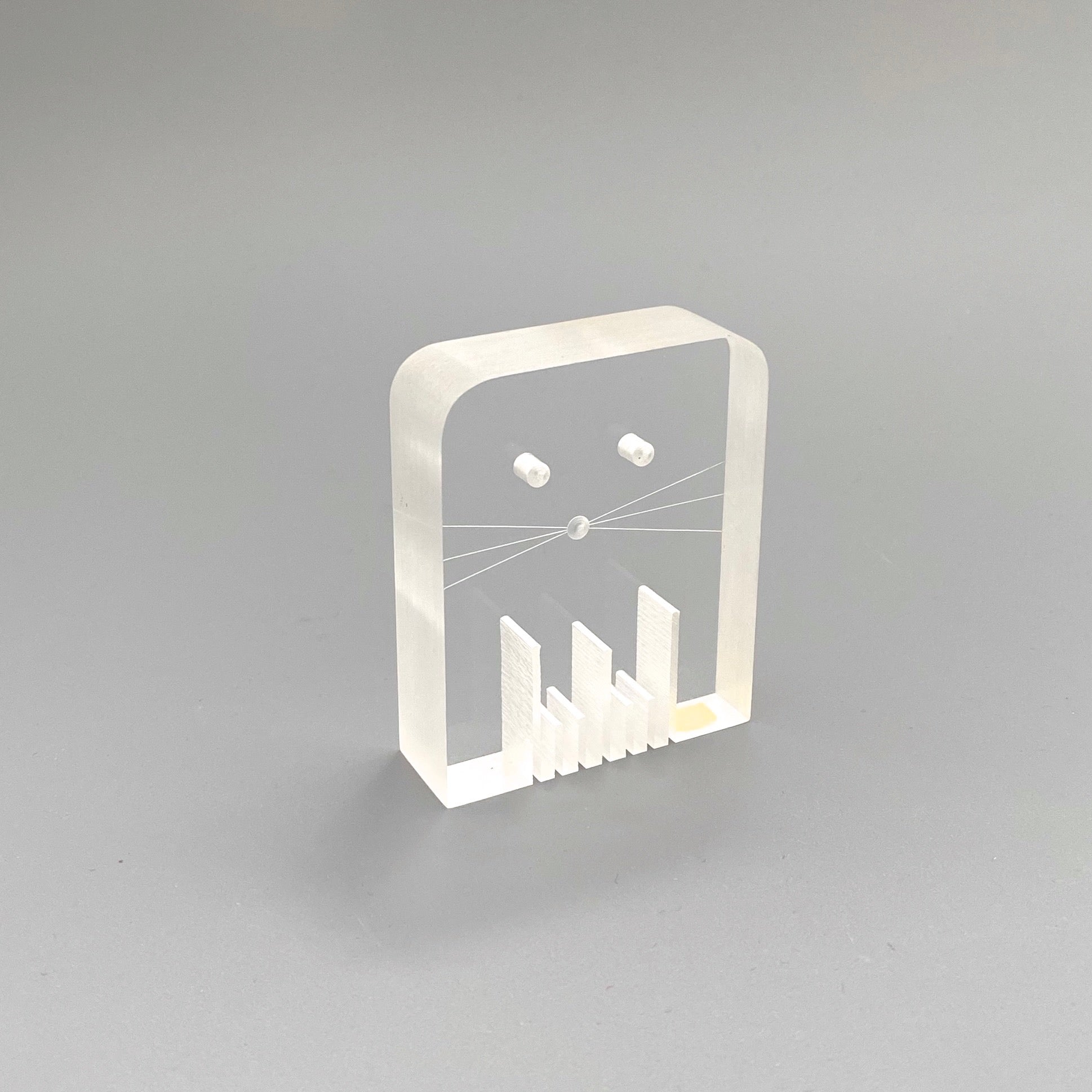 detail Guyon Canada vintage lucite cat figure sculpture mid century modern design
