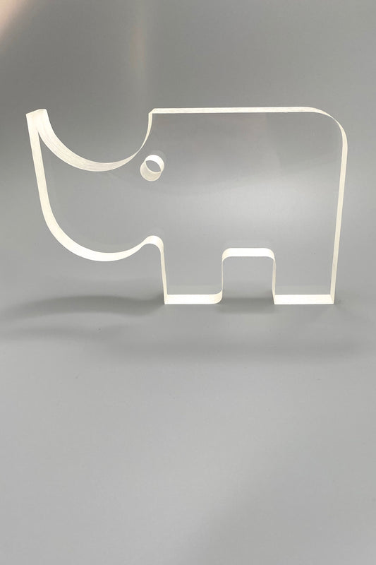Guzzini Italy large vintage lucite rhino figure sculpture Silvio Russo mid century modern design