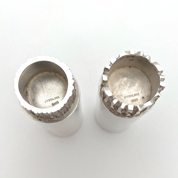 Hans Gehrig heavy silver brutalist glasses ~ rare