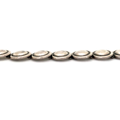 profile Hans Hansen Denmark vintage silver heavy link bracelet Scandinavian Modernist jewelry design