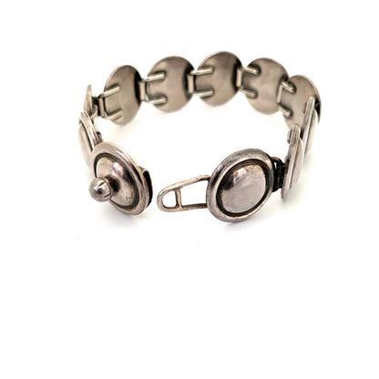 Hans Hansen heavy silver discs bracelet