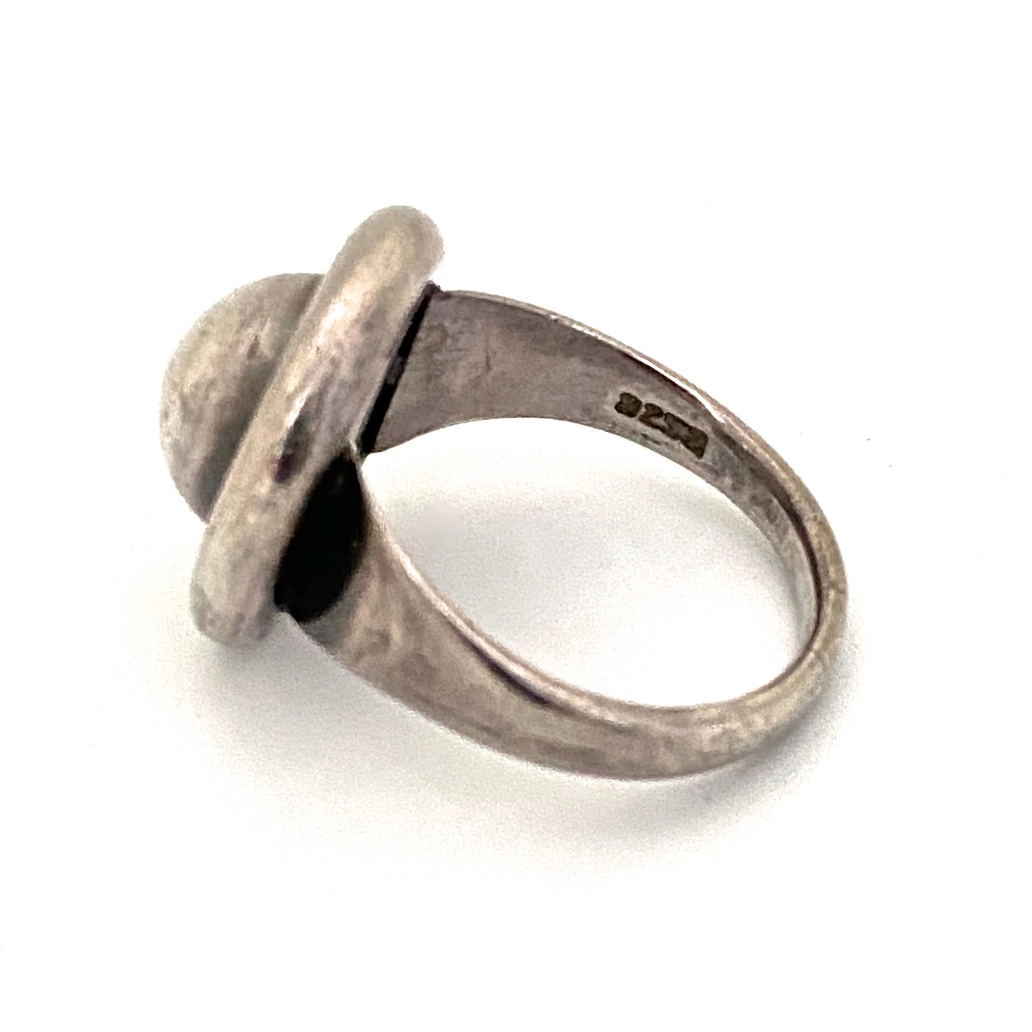 Hans Hansen silver round dome ring ~ size 10 1/2