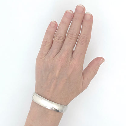 scale Georg Jensen Denmark vintage silver cuff bracelet 16A Ove Wendt Scandinavian Modernist jewelry design