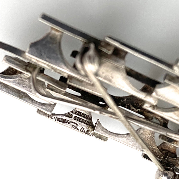 Rey Urban silver openwork dimensional brooch