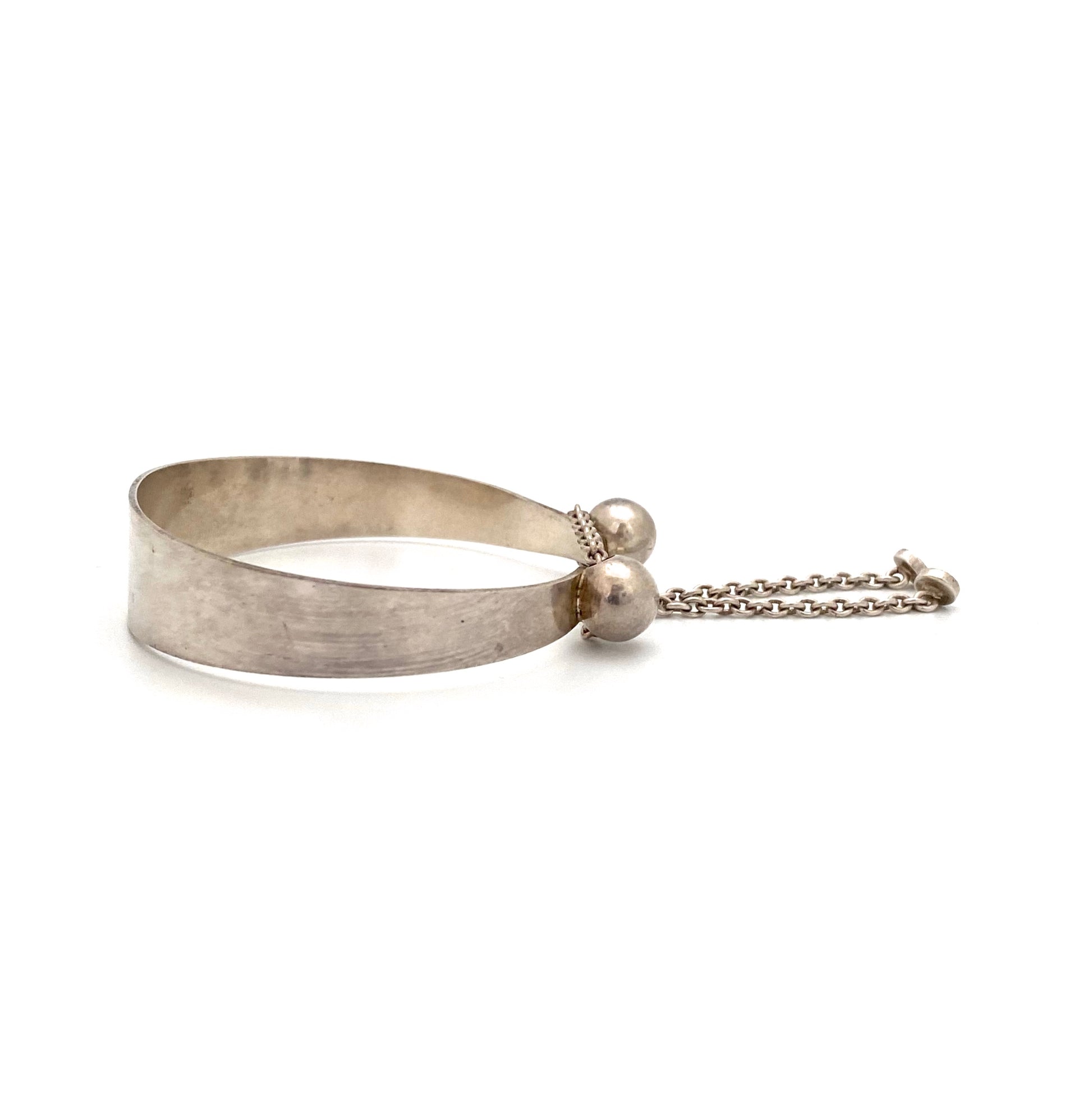 profile Kupittaan Kulta Finland vintage silver tassel bracelet Elis Kauppi Scandinavian Modern jewelry design