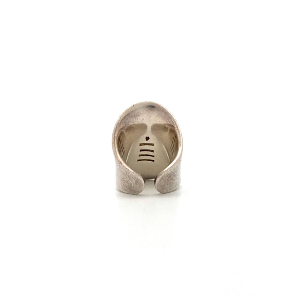 Bent Knudsen large & heavy silver ring #4 ~ tiger eye