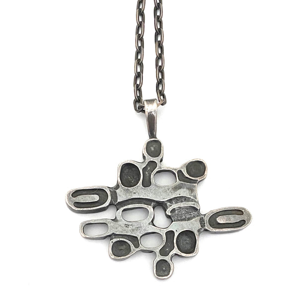 Bernard Chaudron large brutalist pendant necklace