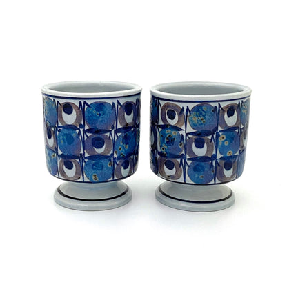 detail Royal Copenhagen Denmark vintage ceramic Tenera drinks cups Grethe Helland Hansen Danish Modern design