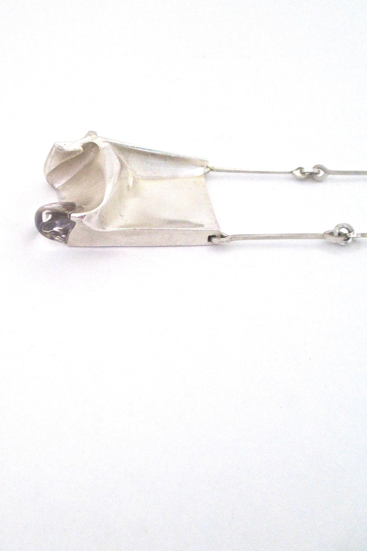 Lapponia extra large silver & acrylic 'Monolith' necklace ~ Bjorn Weckstrom