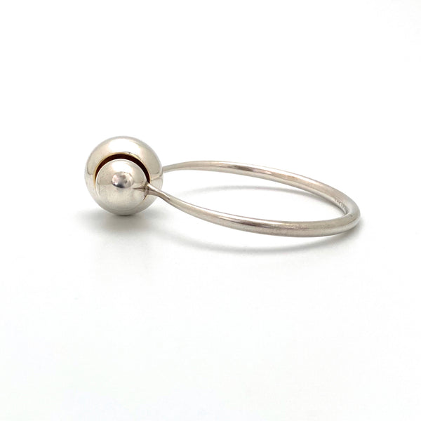 profile Georg Jensen Denmark vintage silver 18k gold Cave bangle bracelet 509 Jacqueline Rabun Scandinavian Modernist jewelry design