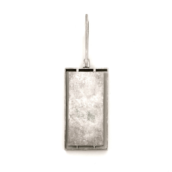Hans Gehrig large brutalist silver pendant