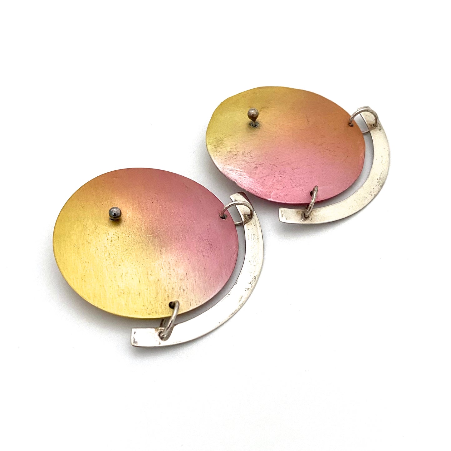 postmodern sterling silver & anodized aluminum earrings