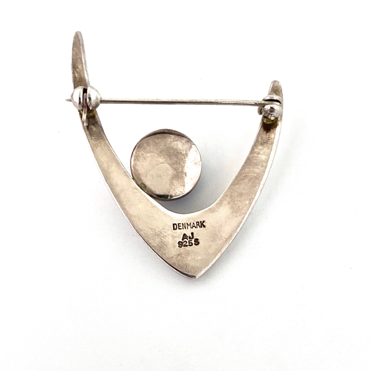 Arne Johansen silver & amethyst Modernist brooch