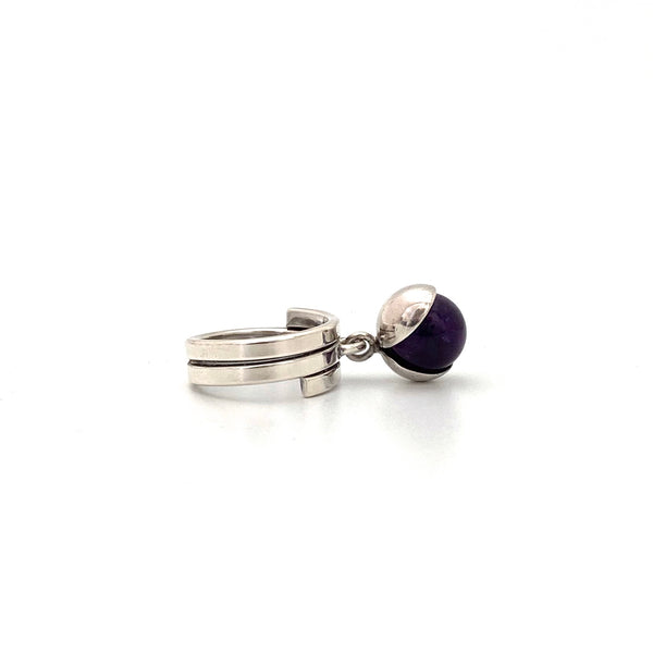 Kupittaan Kulta amethyst kinetic sphere ring ~ Elis Kauppi