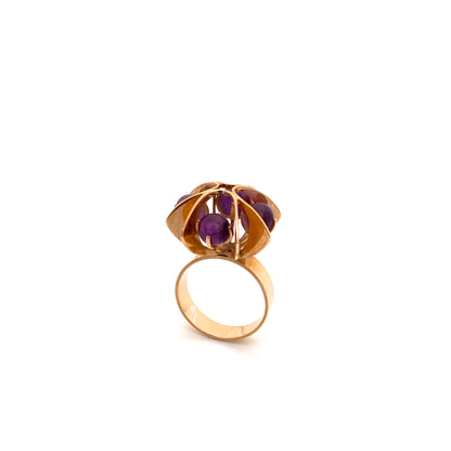 Kupittaan Kulta 14k gold & amethyst ring ~ Elis Kauppi