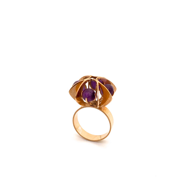 Kupittaan Kulta 14k gold & amethyst ring ~ Elis Kauppi