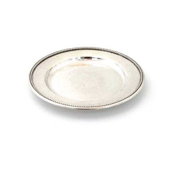 Georg Jensen hammered silver coaster #210K