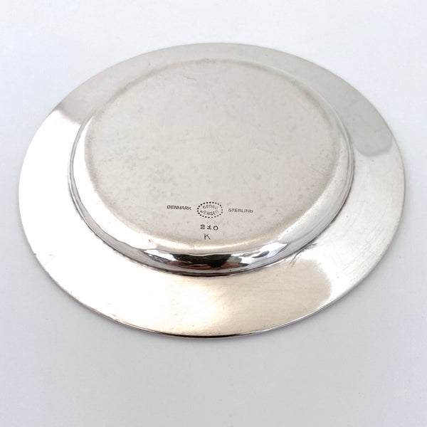 Georg Jensen hammered silver coaster #210K