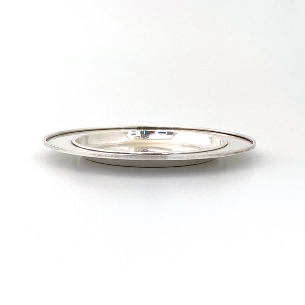 detail Georg Jensen Denmark vintage heavy silver coaster 710 Sigvard Bernadotte Scandinavian design