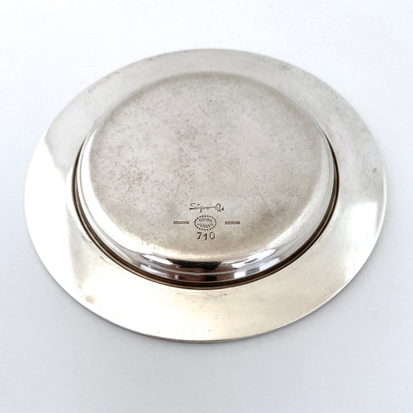 Georg Jensen silver coaster #710 ~ Sigvard Bernadotte