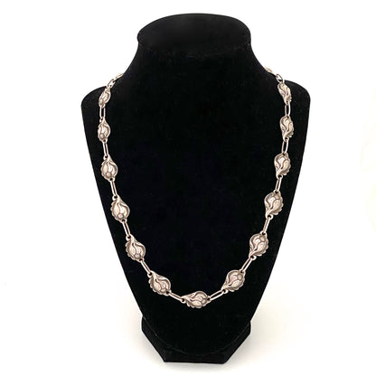 Poul Petersen long floral necklace