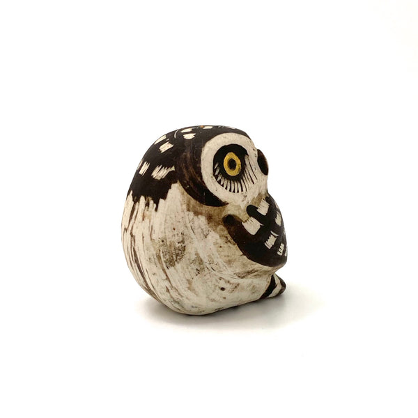 profile Gustavsberg Sweden vintage ceramic winking owl sculpture Edvard Lindahl Scandinavian Modernist design