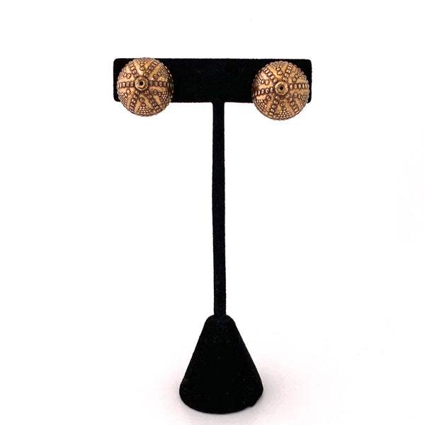 Kalevala Koru bronze half-sphere post earrings