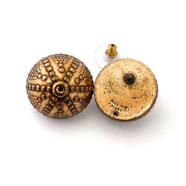 Kalevala Koru bronze half-sphere post earrings