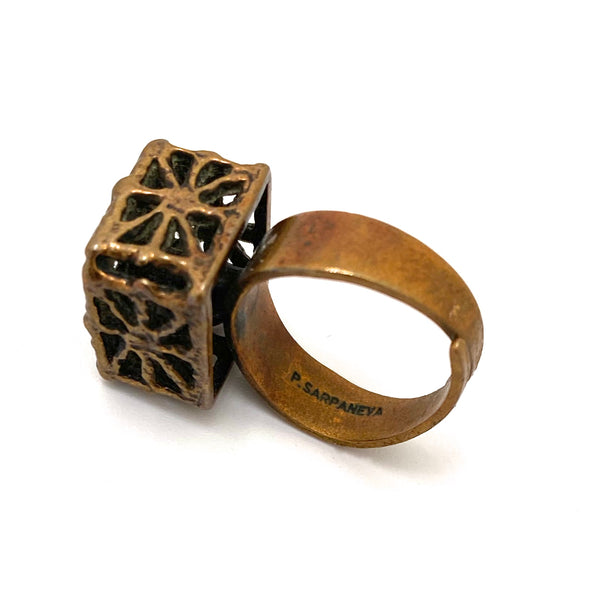 Pentti Sarpaneva bronze 'Pitsi' ring